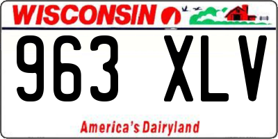 WI license plate 963XLV