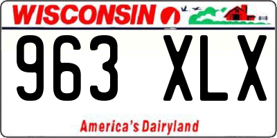 WI license plate 963XLX