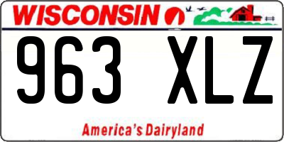 WI license plate 963XLZ
