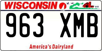 WI license plate 963XMB