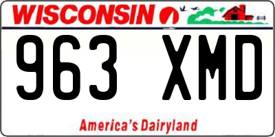 WI license plate 963XMD