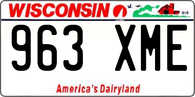 WI license plate 963XME