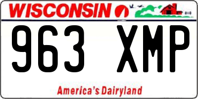 WI license plate 963XMP