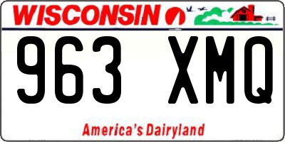WI license plate 963XMQ
