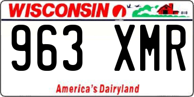 WI license plate 963XMR