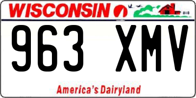 WI license plate 963XMV