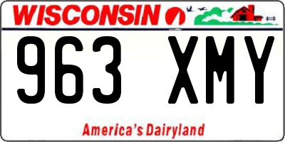 WI license plate 963XMY