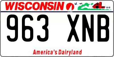 WI license plate 963XNB