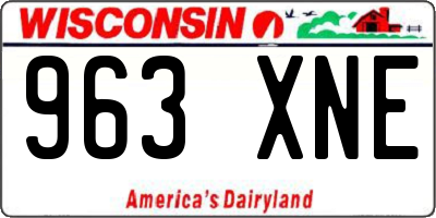 WI license plate 963XNE