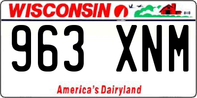 WI license plate 963XNM