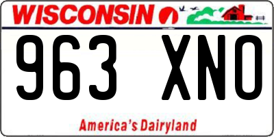 WI license plate 963XNO
