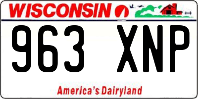 WI license plate 963XNP