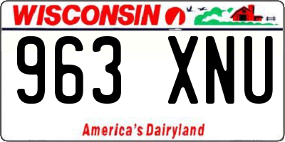WI license plate 963XNU