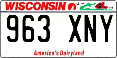 WI license plate 963XNY