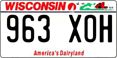 WI license plate 963XOH