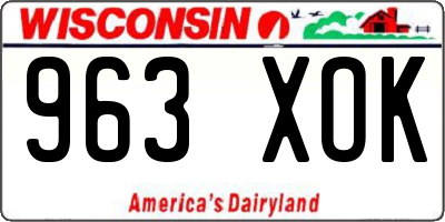WI license plate 963XOK