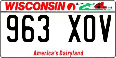 WI license plate 963XOV