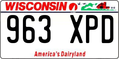 WI license plate 963XPD
