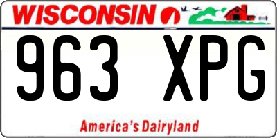 WI license plate 963XPG