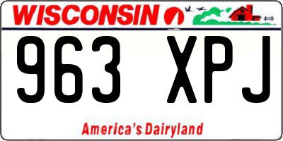 WI license plate 963XPJ