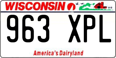 WI license plate 963XPL