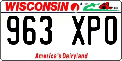 WI license plate 963XPO
