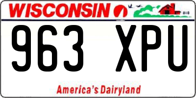 WI license plate 963XPU