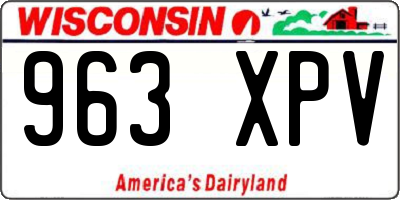 WI license plate 963XPV