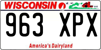 WI license plate 963XPX