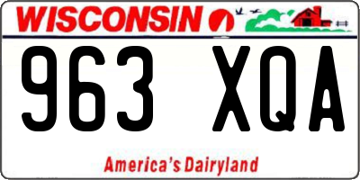 WI license plate 963XQA