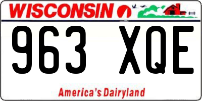 WI license plate 963XQE