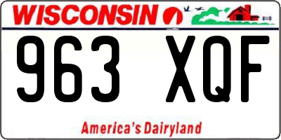 WI license plate 963XQF