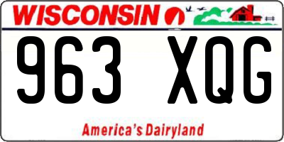 WI license plate 963XQG
