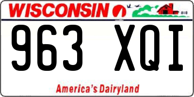 WI license plate 963XQI
