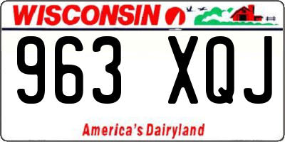 WI license plate 963XQJ