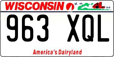 WI license plate 963XQL