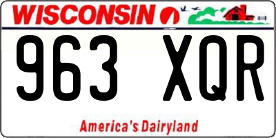 WI license plate 963XQR