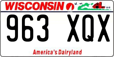 WI license plate 963XQX