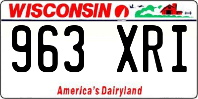 WI license plate 963XRI