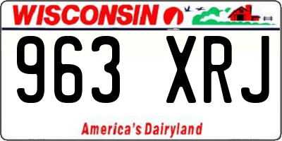 WI license plate 963XRJ