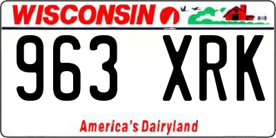 WI license plate 963XRK