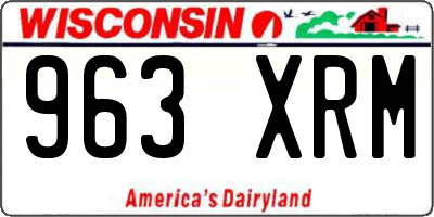 WI license plate 963XRM