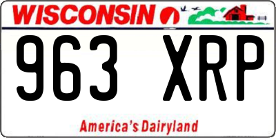 WI license plate 963XRP