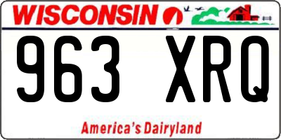 WI license plate 963XRQ