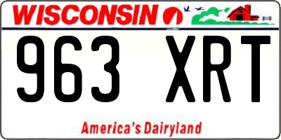 WI license plate 963XRT