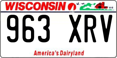 WI license plate 963XRV