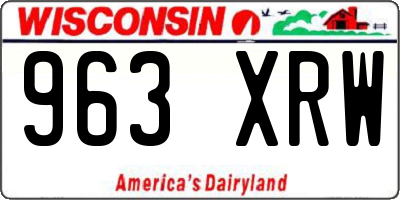 WI license plate 963XRW