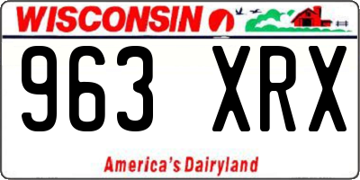 WI license plate 963XRX