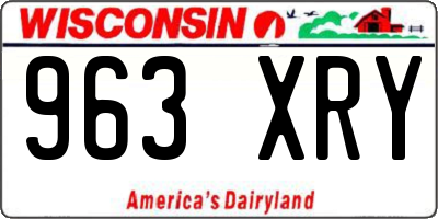 WI license plate 963XRY