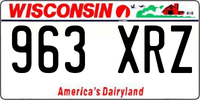 WI license plate 963XRZ